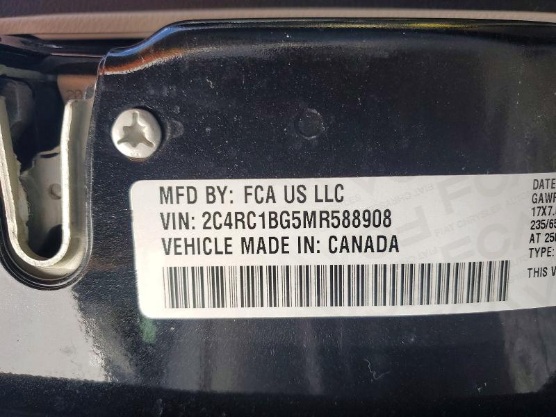 49891226 :رقم المزاد ، 2C4RC1BG5MR588908 vin ، 2021 Chrysler Pacifica مزاد بيع