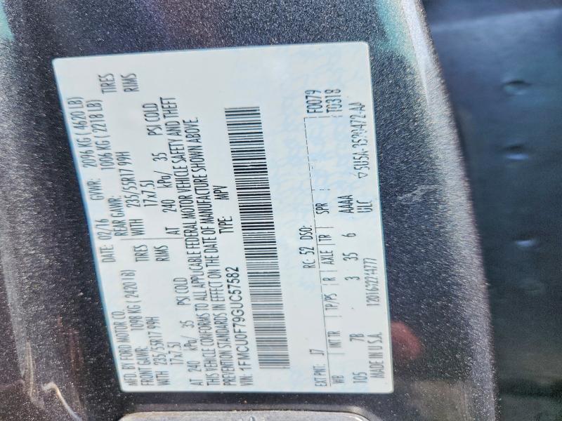 Aukcja sprzedaży 2016 Ford Escape, vin: 1FMCU0F79GUC57582, numer aukcji: 51341536