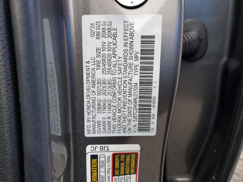 2024 Acura Rdx მანქანა იყიდება აუქციონზე, vin: 5J8TC2H64RL017034, აუქციონის ნომერი: 41695896