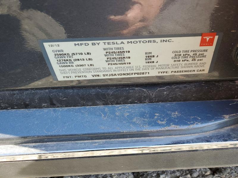 Aukcja sprzedaży 2012 Tesla Model S, vin: 5YJSA1DN3CFP02871, numer aukcji: 41630746