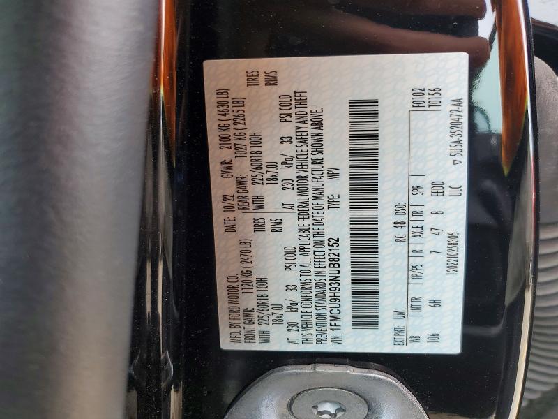 Aukcja sprzedaży 2022 Ford Escape, vin: 1FMCU9H93NUB82152, numer aukcji: 51379386