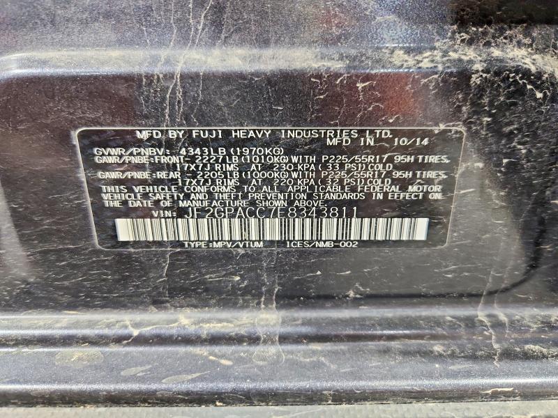 Aukcja sprzedaży 2014 Subaru Xv Crosstrek, vin: JF2GPACC7E8343811, numer aukcji: 50437796