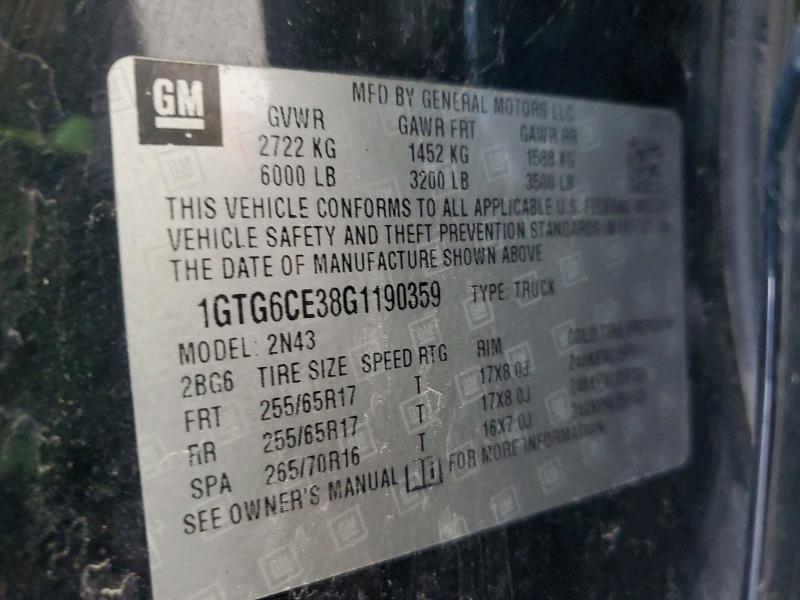 Aukcja sprzedaży 2016 Gmc Canyon, vin: 1GTG6CE38G1190359, numer aukcji: 48583506
