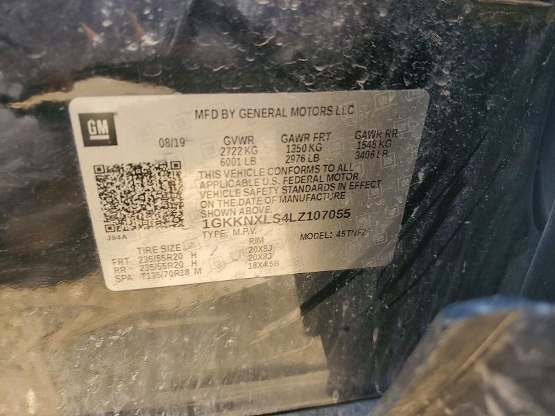 Aukcja sprzedaży 2020 Gmc Acadia, vin: 1GKKNXLS4LZ107055, numer aukcji: 50053226