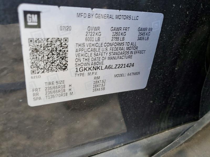 Aukcja sprzedaży 2020 Gmc Acadia, vin: 1GKKNKLA6LZ221424, numer aukcji: 51704516