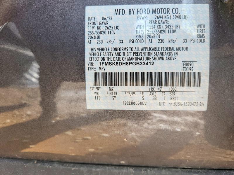 Aukcja sprzedaży 2023 Ford Explorer, vin: 1FMSK8DH8PGB33412, numer aukcji: 49883616