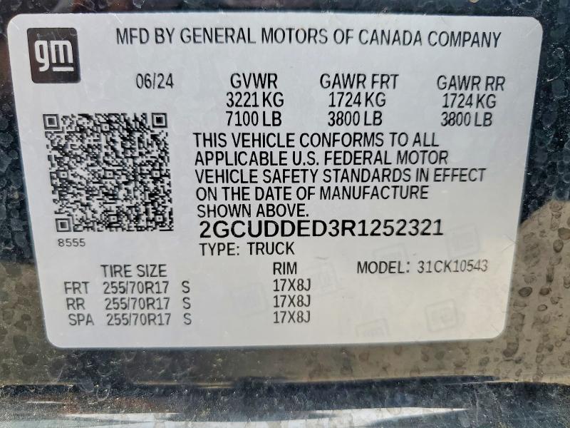50905956 :رقم المزاد ، 2GCUDDED3R1252321 vin ، 2024 Chevrolet Silverado مزاد بيع