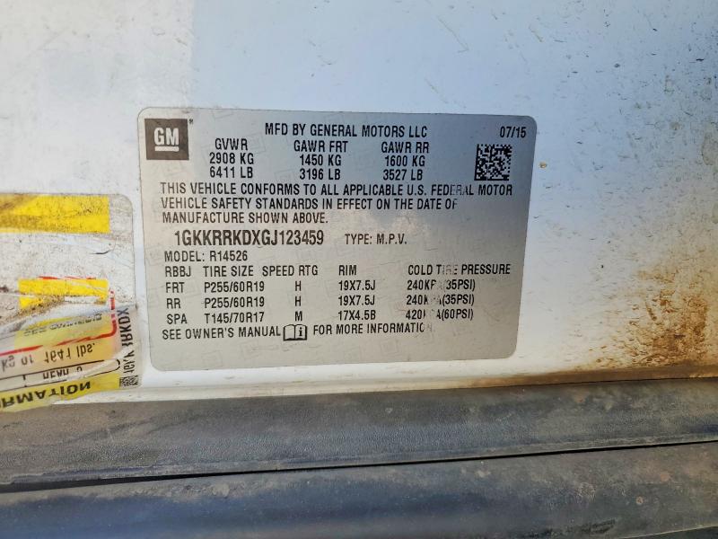 2016 Gmc Acadia მანქანა იყიდება აუქციონზე, vin: 1GKKRRKDXGJ123459, აუქციონის ნომერი: 51141206
