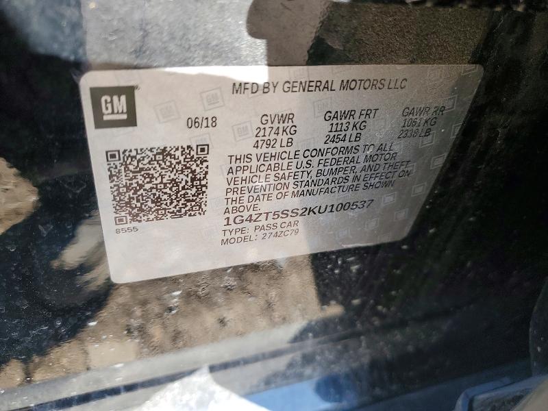 Продаж на аукціоні авто 2019 Buick Lacrosse, vin: 1G4ZT5SS2KU100537, номер лоту: 49107156