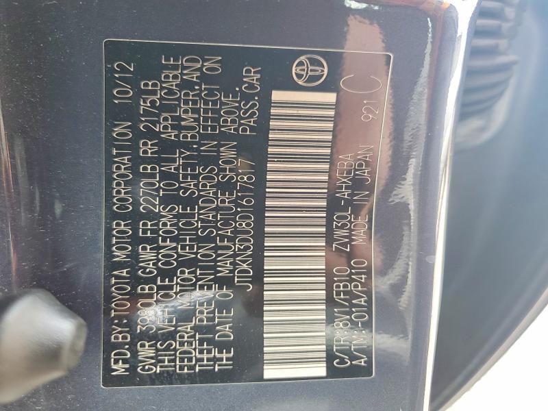 Продажа на аукционе авто 2013 Toyota Prius, vin: JTDKN3DU8D1617817, номер лота: 48668066