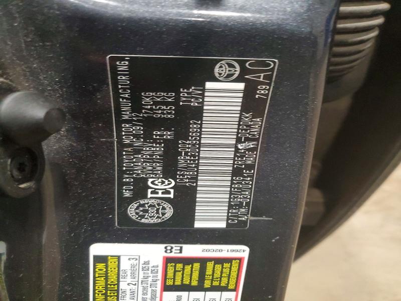 2013 Toyota Corolla მანქანა იყიდება აუქციონზე, vin: 2T1BU4EE3DC956982, აუქციონის ნომერი: 50562566