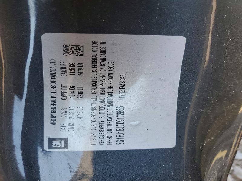 2012 Chevrolet Camaro მანქანა იყიდება აუქციონზე, vin: 2G1FJ1EJ7C9172866, აუქციონის ნომერი: 50826806