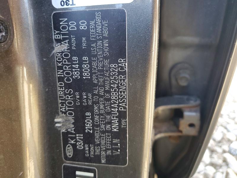 Продаж на аукціоні авто 2011 Kia Forte, vin: KNAFU4A28B5425328, номер лоту: 49661486