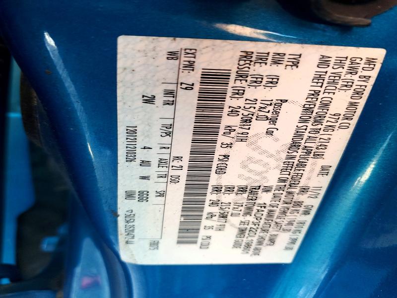 49740446 :رقم المزاد ، 1FADP3F22DL198601 vin ، 2013 Ford Focus مزاد بيع