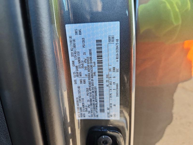Aukcja sprzedaży 2026 Ford F150, vin: 1FTFW5L85TFA08331, numer aukcji: 49966536