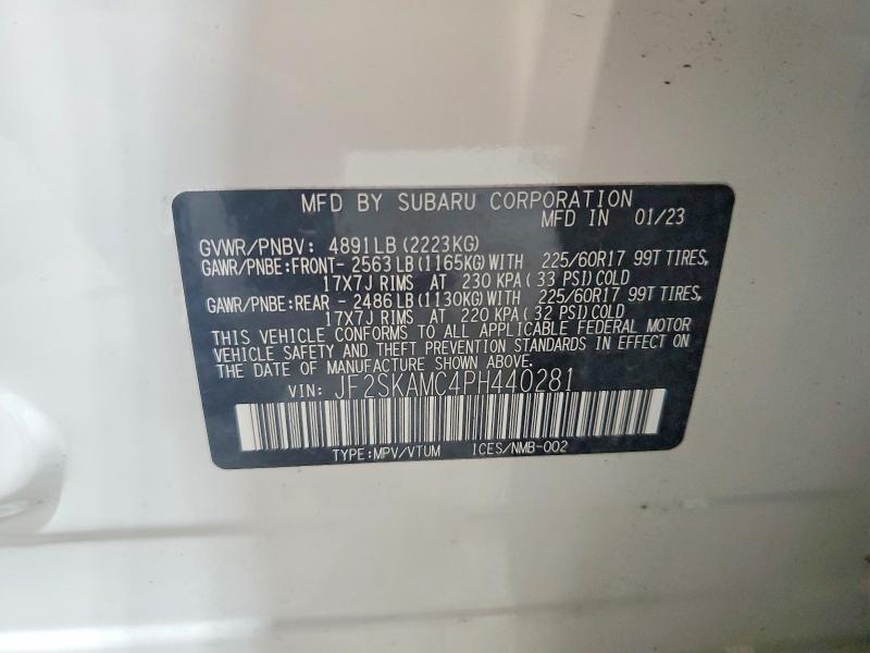 Aukcja sprzedaży 2023 Subaru Forester, vin: JF2SKAMC4PH440281, numer aukcji: 51405406