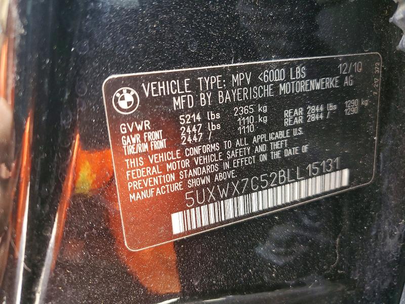 Aukcja sprzedaży 2011 Bmw X3, vin: 5UXWX7C52BLL15131, numer aukcji: 48495026