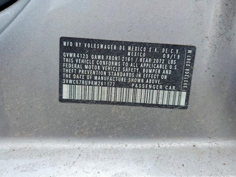 Aukcja sprzedaży 2019 Volkswagen Jetta, vin: 3VWC57BU9KM261177, numer aukcji: 48076196