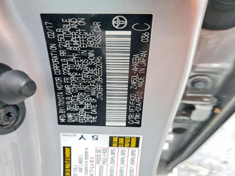 Продажа на аукционе авто 2017 Toyota Prius, vin: JTDKBRFU8H3552096, номер лота: 48647496