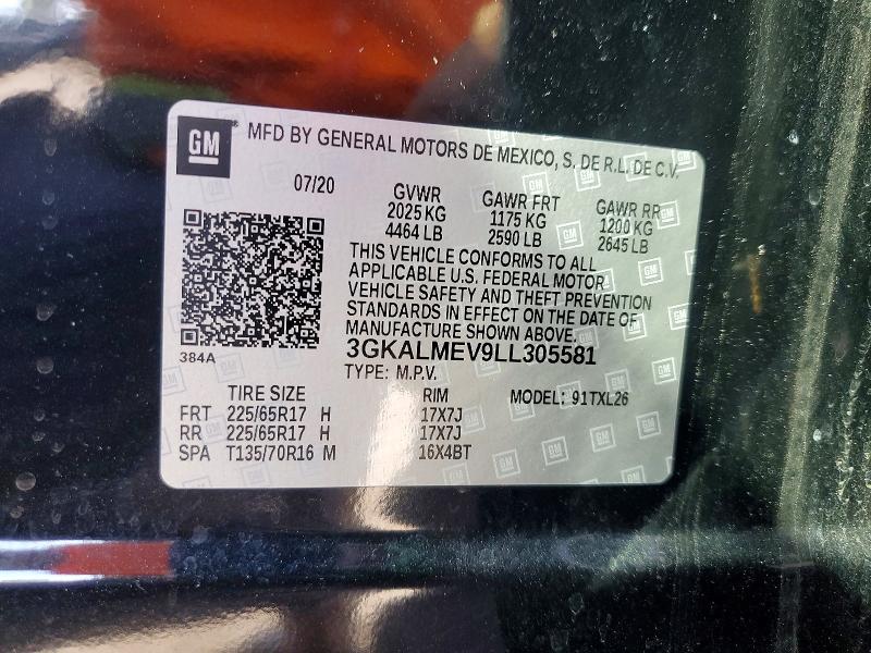 Продаж на аукціоні авто 2020 Gmc Terrain, vin: 3GKALMEV9LL305581, номер лоту: 48805016