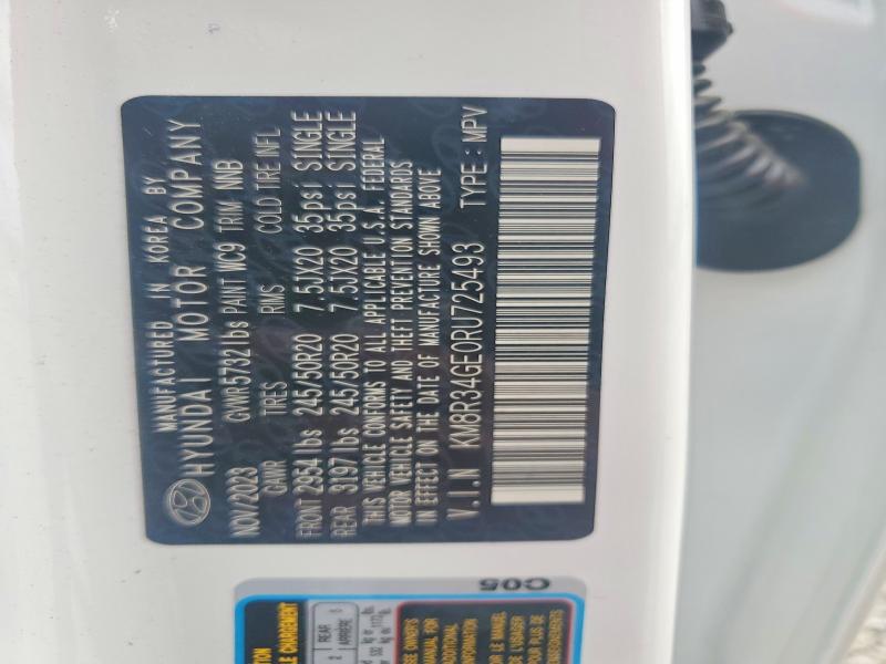 50899846 :رقم المزاد ، KM8R34GE0RU725493 vin ، 2024 Hyundai Palisade مزاد بيع