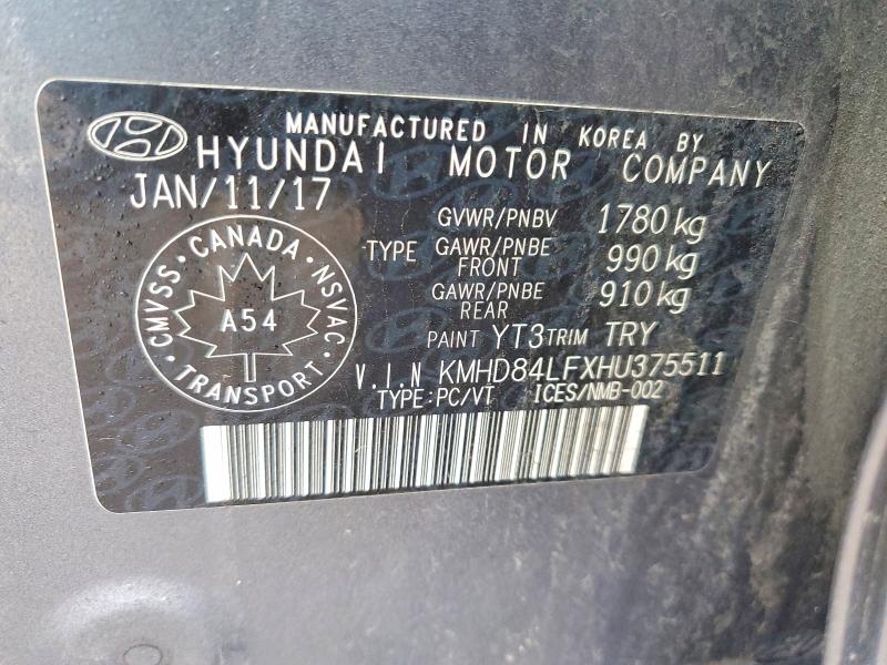 Продажа на аукционе авто 2017 Hyundai Elantra, vin: KMHD84LFXHU375511, номер лота: 48480026