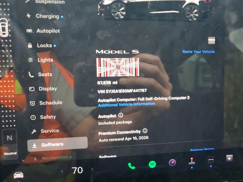 Aukcja sprzedaży 2021 Tesla Model S, vin: 5YJSA1E65MF441767, numer aukcji: 49872346
