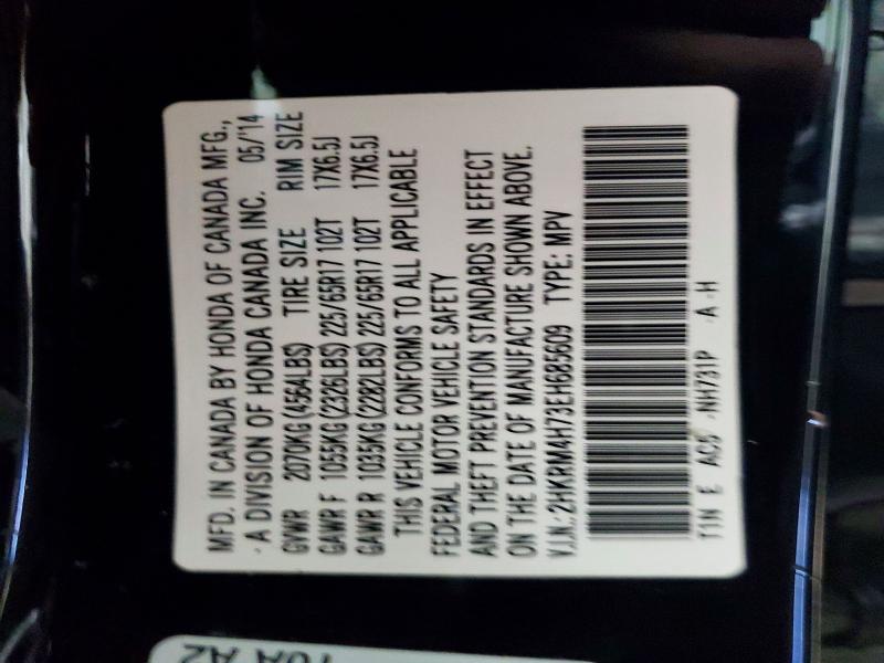 Aukcja sprzedaży 2014 Honda Cr-v, vin: 2HKRM4H73EH685609, numer aukcji: 48902366