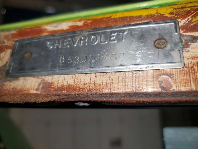 1953 Chev 2100 მანქანა იყიდება აუქციონზე, vin: B53J034007, აუქციონის ნომერი: 48233946