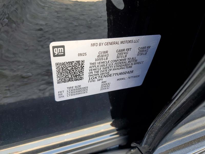 Auction sale of the 2026 Gmc Hummer Suv, vin: 1GKTENDE7TU602428, lot number: 51020326