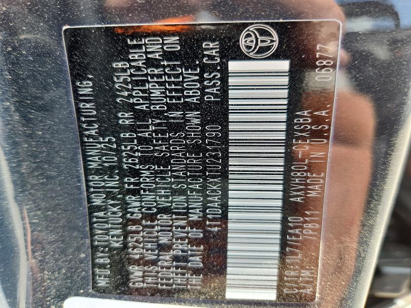Продажа на аукционе авто 2026 Toyota Camry, vin: 4T1DAACKXTU231790, номер лота: 50322056