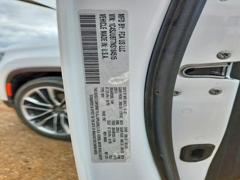 2022 Jeep Wagoneer მანქანა იყიდება აუქციონზე, vin: 1C4SJUBT7NS184515, აუქციონის ნომერი: 49956736