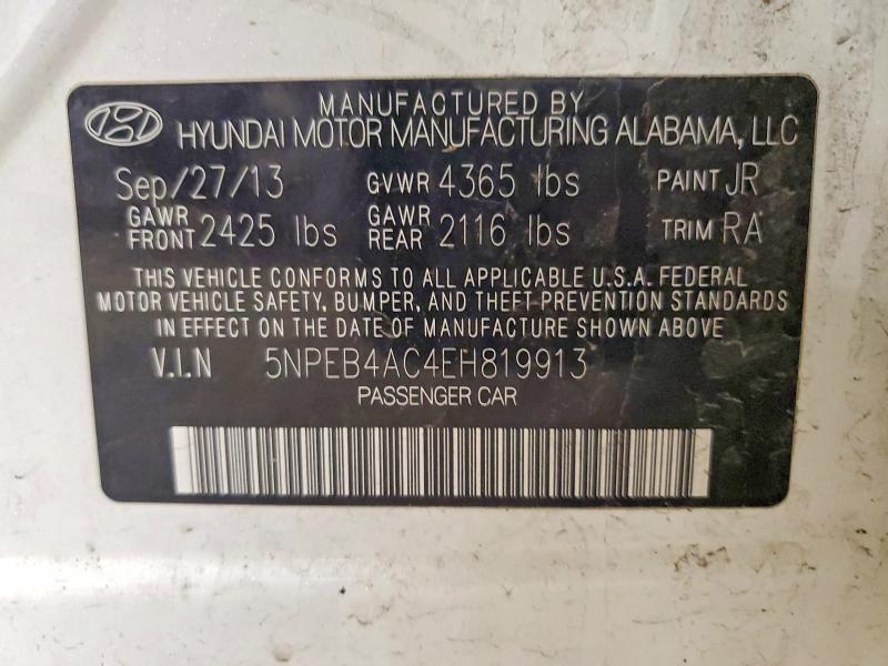 Продажа на аукционе авто 2014 Hyundai Sonata, vin: 5NPEB4AC4EH819913, номер лота: 50017976