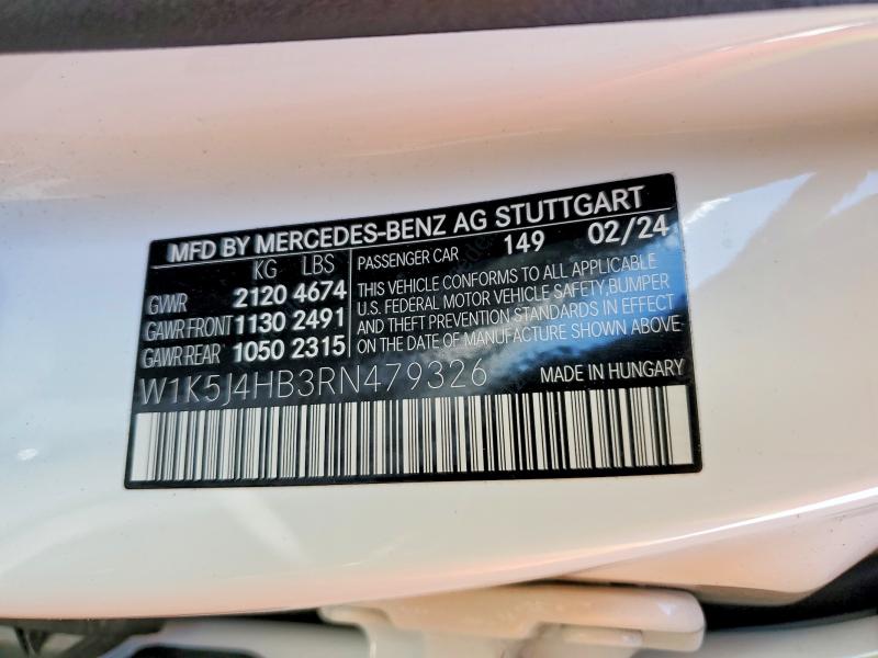 Продаж на аукціоні авто 2024 Mercedes-benz Cla, vin: W1K5J4HB3RN479326, номер лоту: 49287286