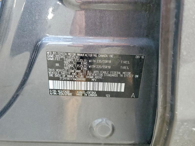 Продаж на аукціоні авто 2016 Toyota Rav4, vin: 2T3YFREV1GW308990, номер лоту: 51382836
