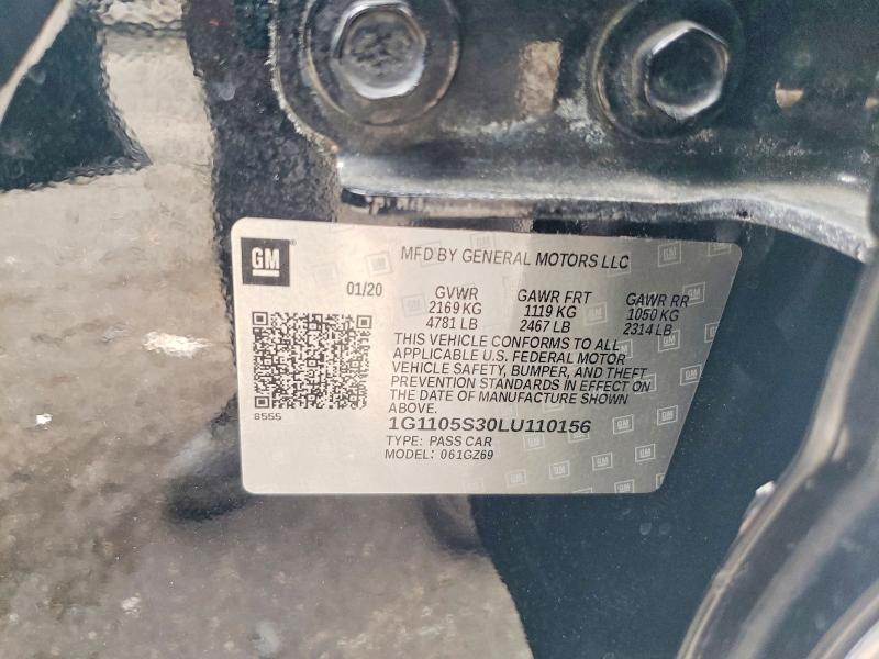 2020 Chevrolet Impala მანქანა იყიდება აუქციონზე, vin: 1G1105S30LU110156, აუქციონის ნომერი: 51589766