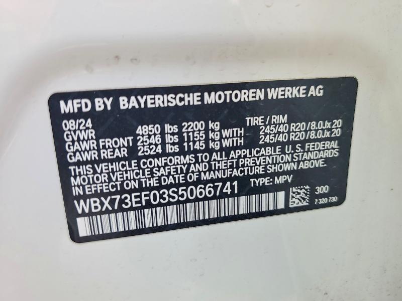 Продаж на аукціоні авто 2025 Bmw X1, vin: WBX73EF03S5066741, номер лоту: 50925976