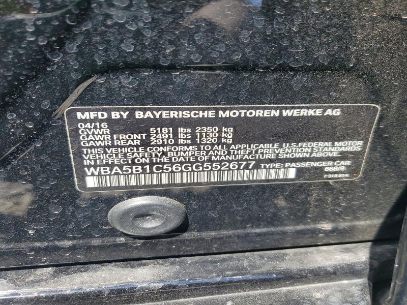 Aukcja sprzedaży 2016 Bmw 535, vin: WBA5B1C56GG552677, numer aukcji: 49587026