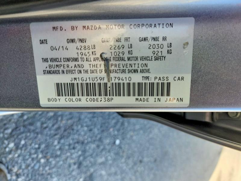 Продажа на аукционе авто 2015 Mazda 6, vin: JM1GJ1U59F1179410, номер лота: 50947776