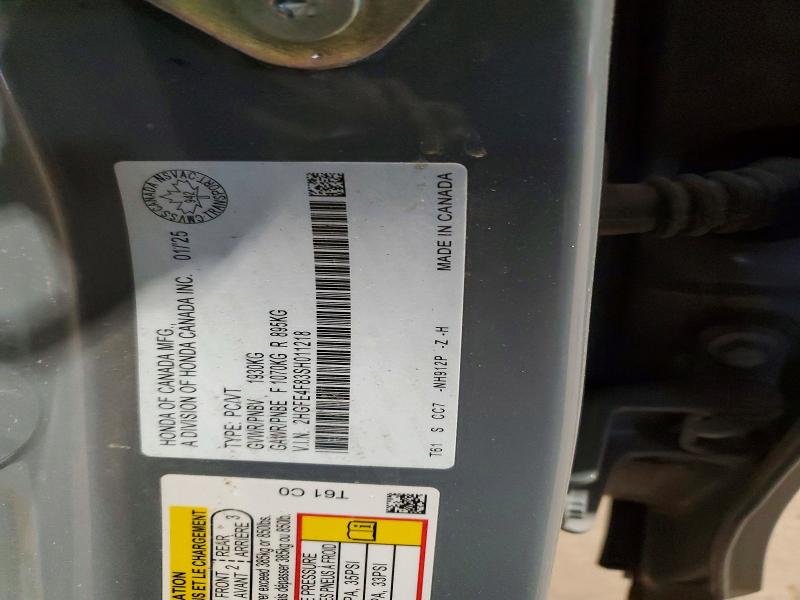 2025 Honda Civic მანქანა იყიდება აუქციონზე, vin: 2HGFE4F83SH011218, აუქციონის ნომერი: 49451716