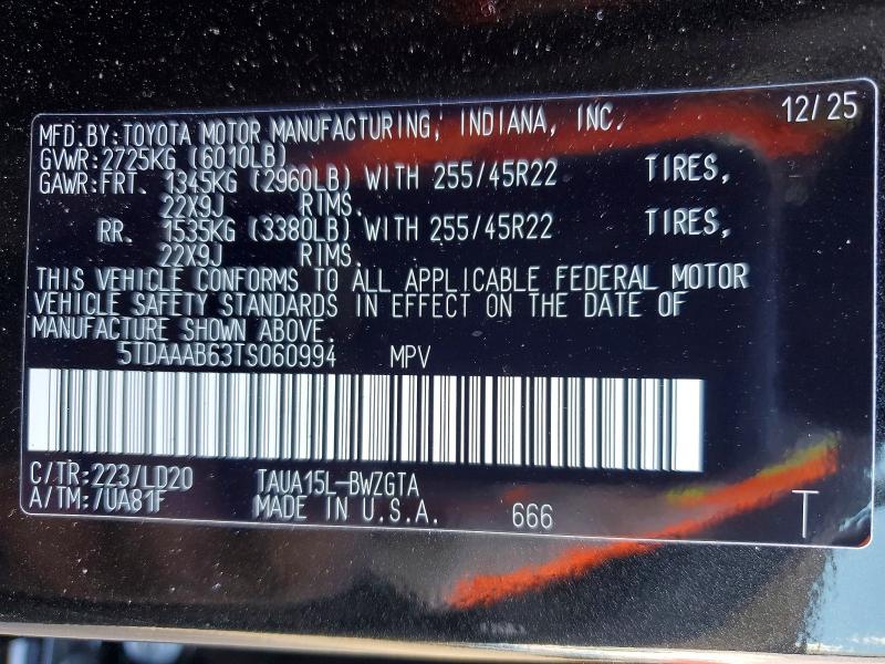 Продаж на аукціоні авто 2026 Lexus Tx 350, vin: 5TDAAAB63TS060994, номер лоту: 48189336