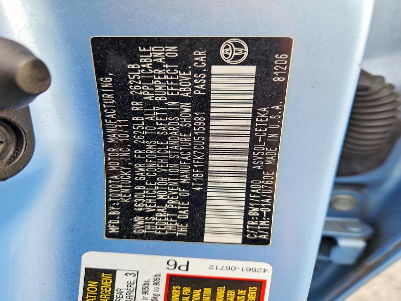 Продаж на аукціоні авто 2012 Toyota Camry, vin: 4T1BF1FK7CU515981, номер лоту: 48887996