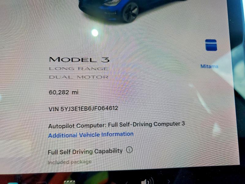 Продаж на аукціоні авто 2018 Tesla Model 3, vin: 5YJ3E1EB6JF064612, номер лоту: 48670836