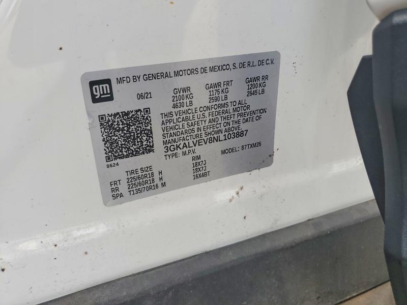 Продаж на аукціоні авто 2022 Gmc Terrain, vin: 3GKALVEV8NL103887, номер лоту: 49987336