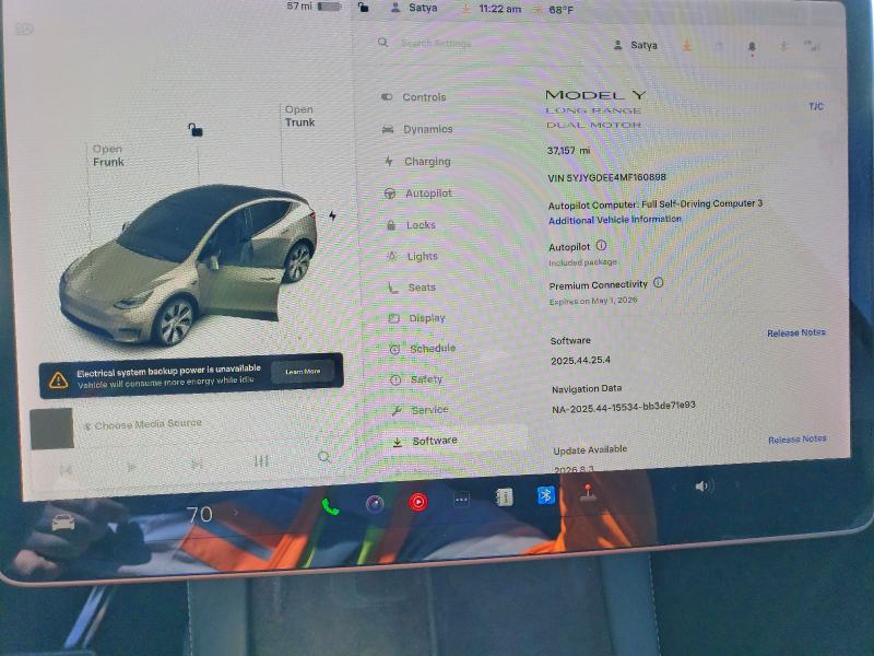 Aukcja sprzedaży 2021 Tesla Model Y, vin: 5YJYGDEE4MF160898, numer aukcji: 48704606