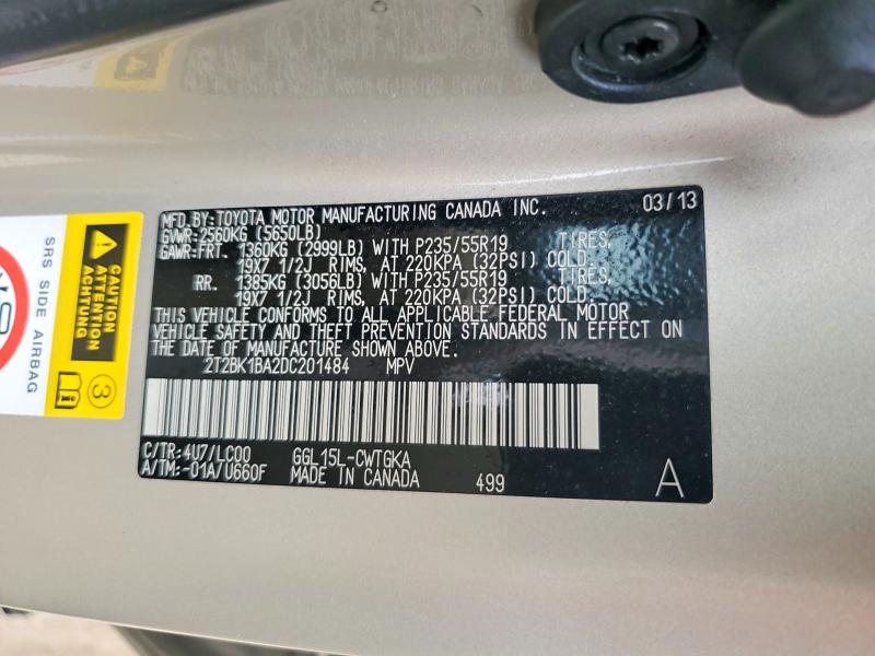 Продажа на аукционе авто 2013 Lexus Rx 350, vin: 2T2BK1BA2DC201484, номер лота: 48516236