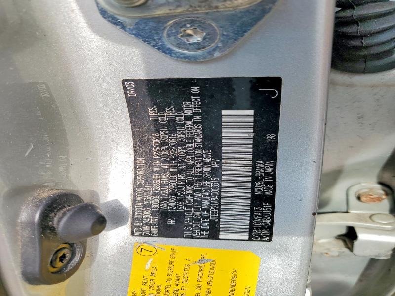 Продажа на аукционе авто 2004 Toyota Highlander, vin: JTEEP21A840003315, номер лота: 49671366