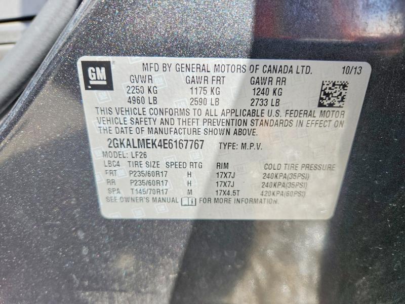 Продажа на аукционе авто 2014 Gmc Terrain, vin: 2GKALMEK4E6167767, номер лота: 50698146