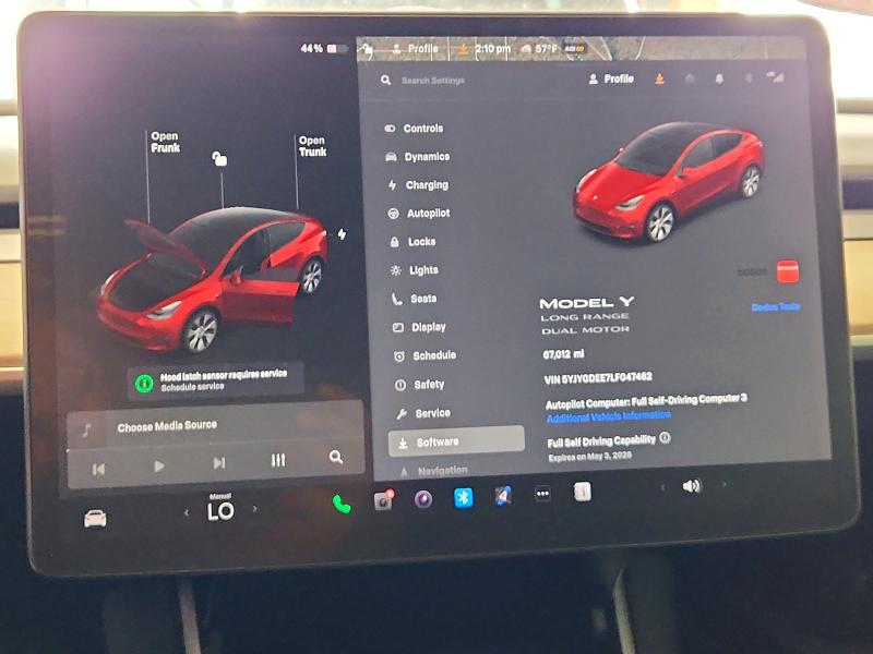 Продажа на аукционе авто 2020 Tesla Model Y, vin: 5YJYGDEE7LF047462, номер лота: 51302926