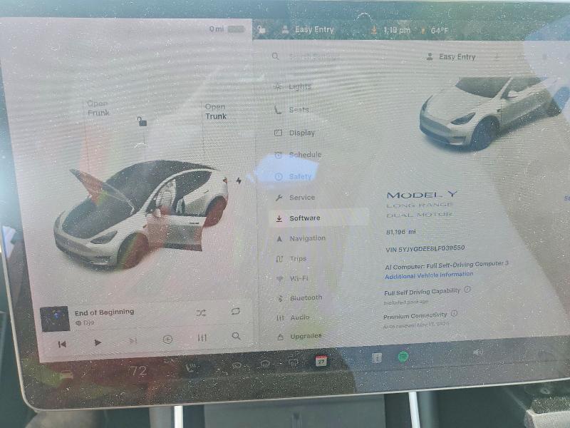 Продажа на аукционе авто 2020 Tesla Model Y, vin: 5YJYGDEE8LF039550, номер лота: 51292866